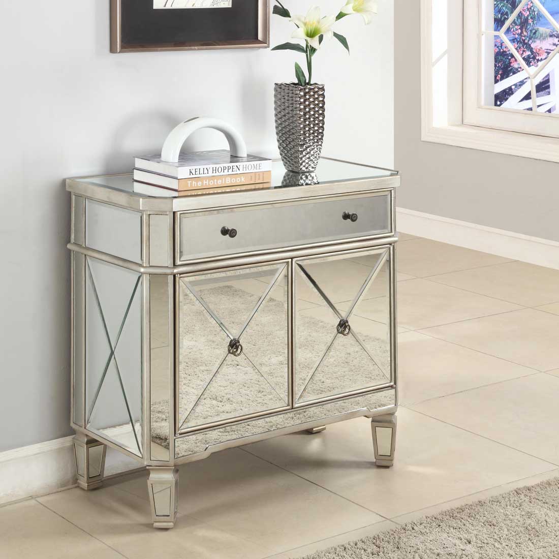 Entry Powell Mirrored Console Table 599591 Jpg