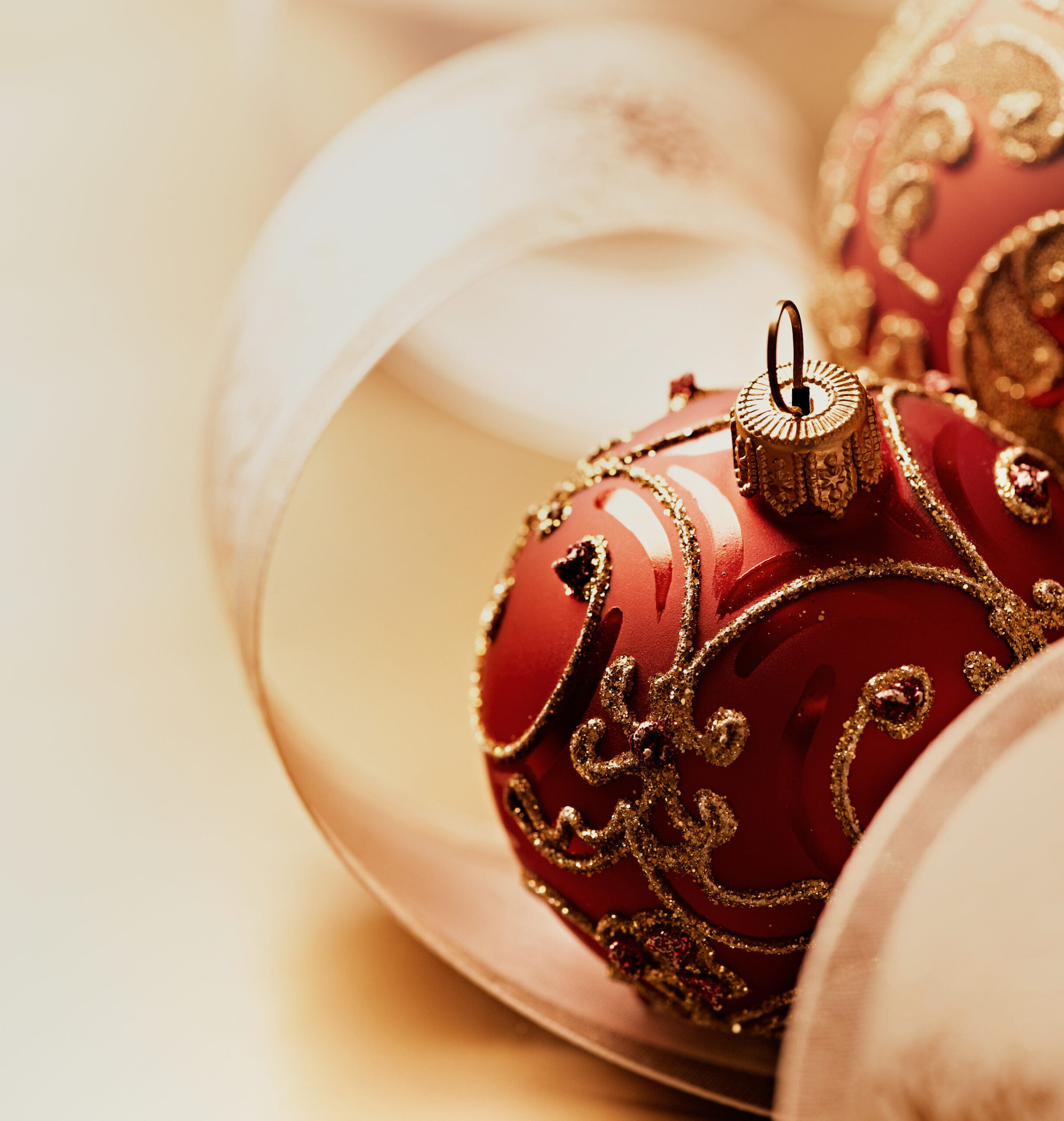 holiday decorating Christmas ornaments