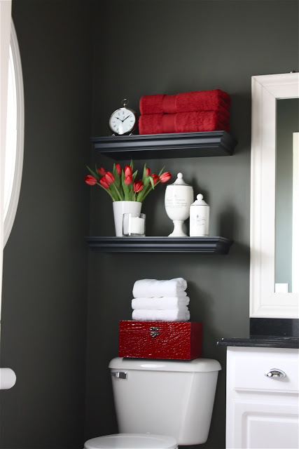 Valentines day decorating ideas–valentines day–decorating ideas–modinteriorsonline.com–red–décor tips–home décor–colleyville tx-red bathroom-red towels-bathroom decor-red accents