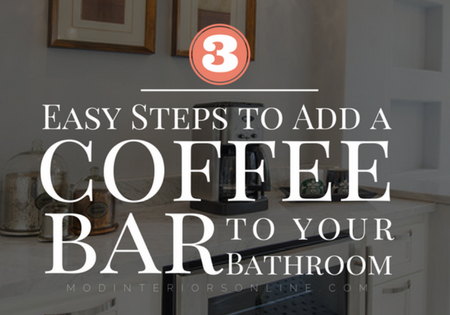 Coffee Bar Added to master bathroom in Grapevine